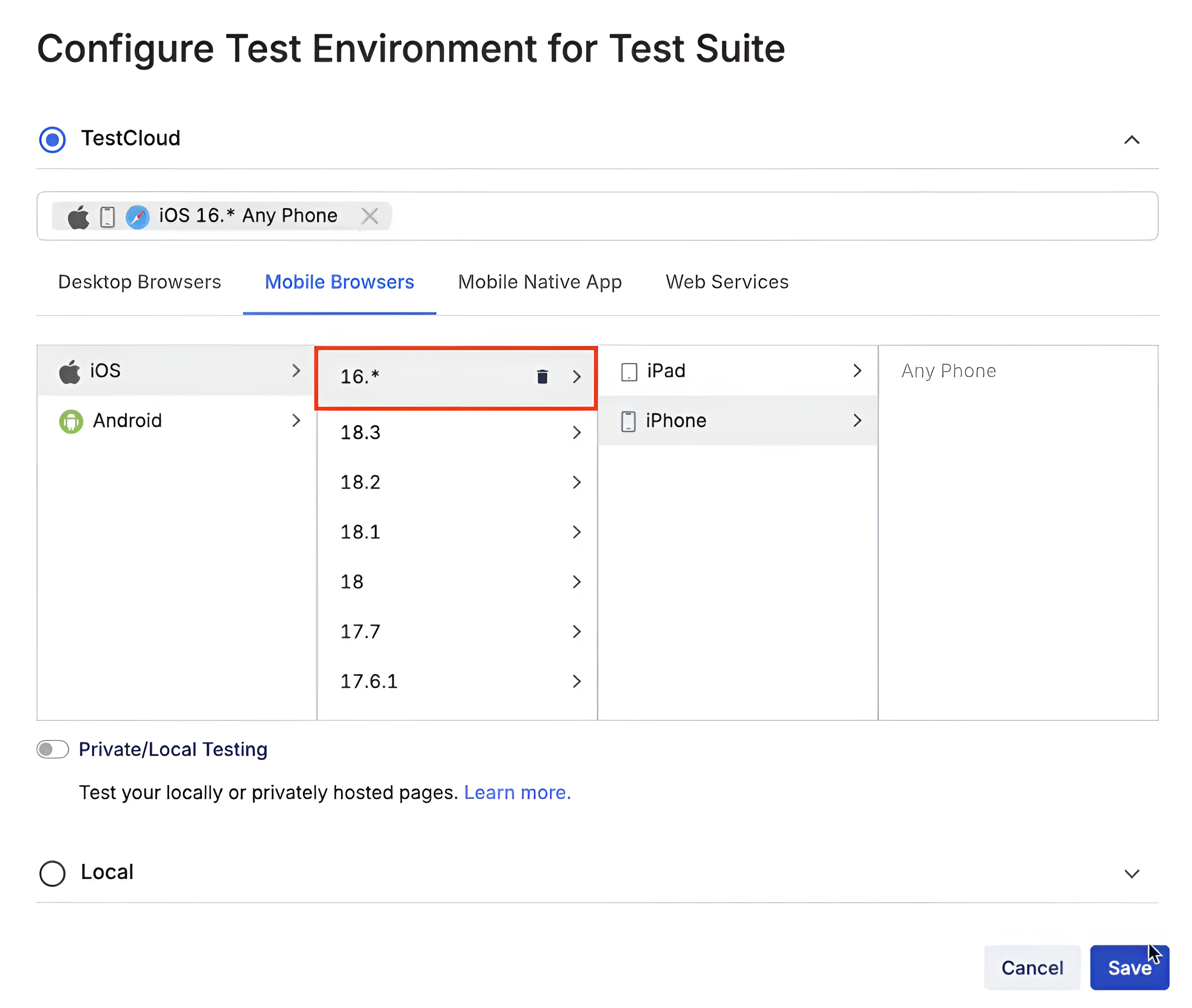 Regex OS version displayed