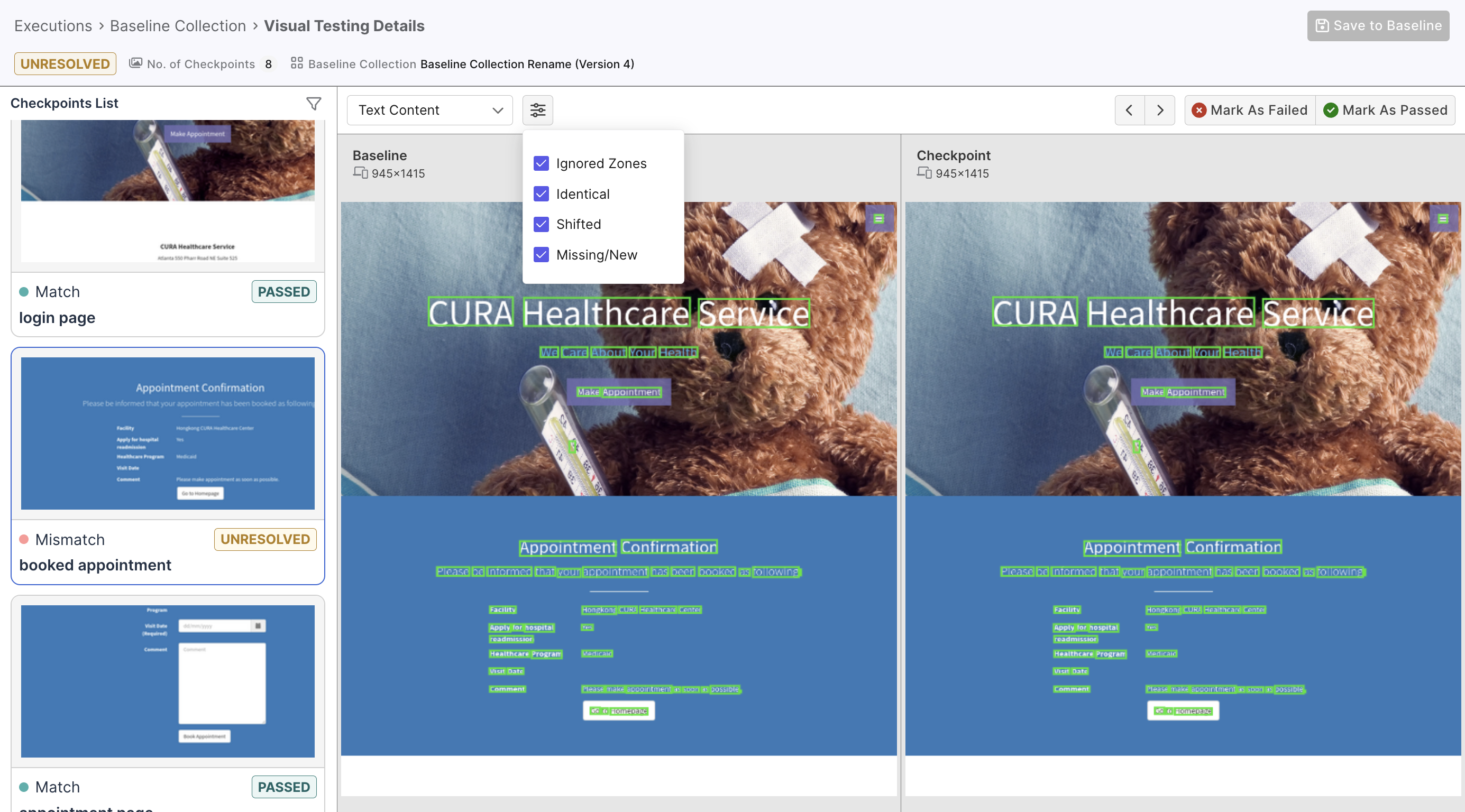 Text content-based comparison