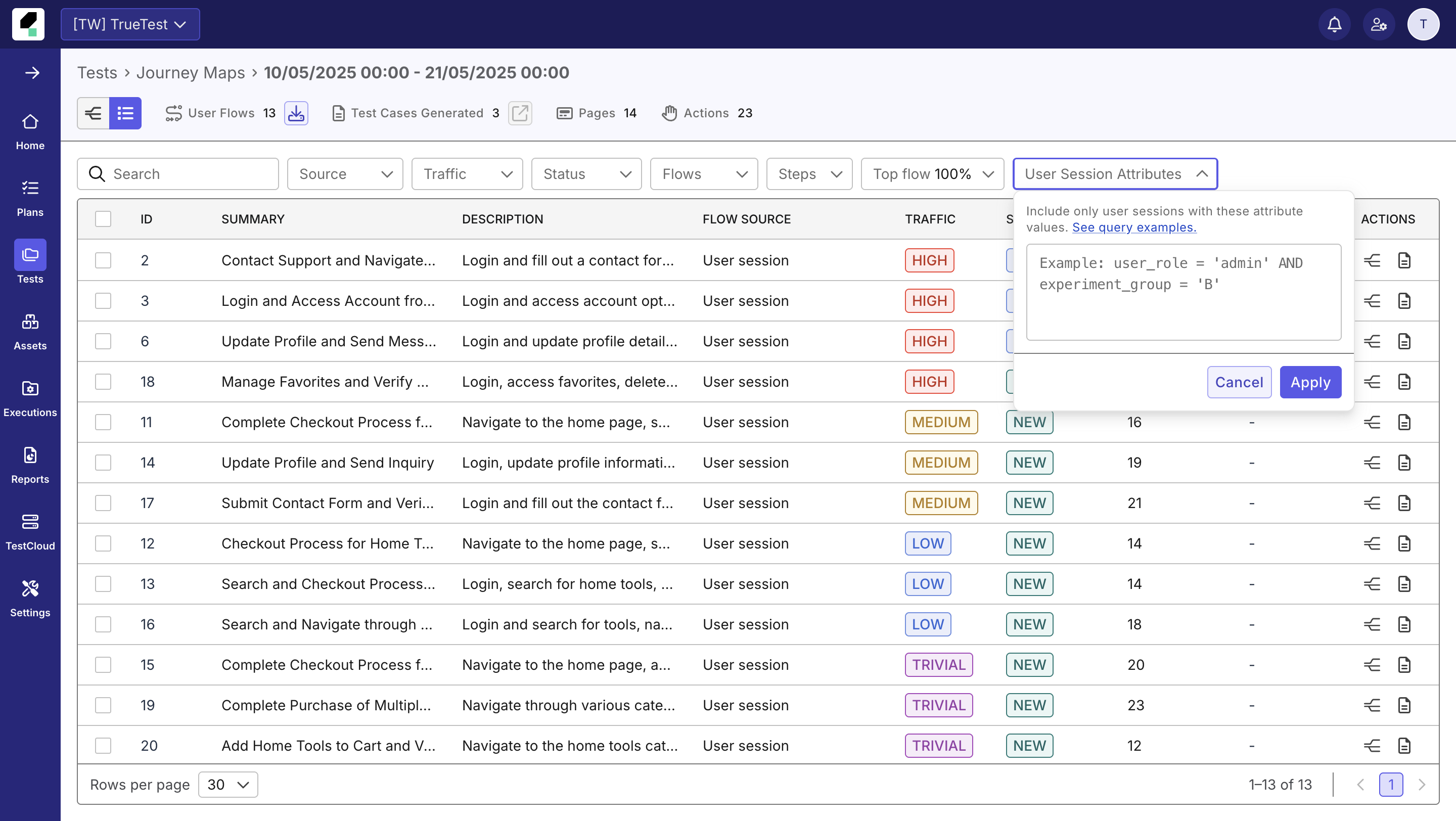 Filter by attributes