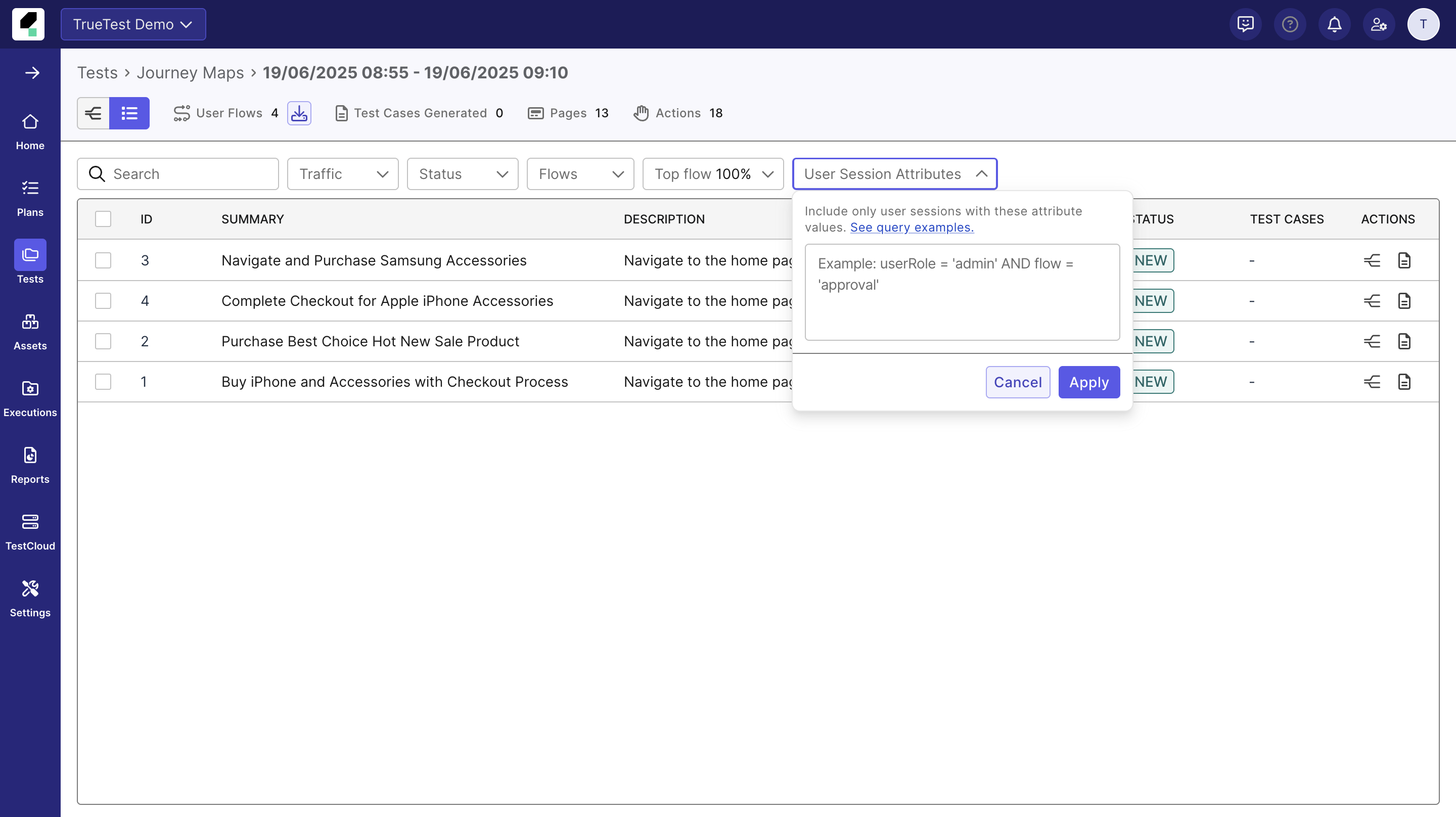 Filter by attributes