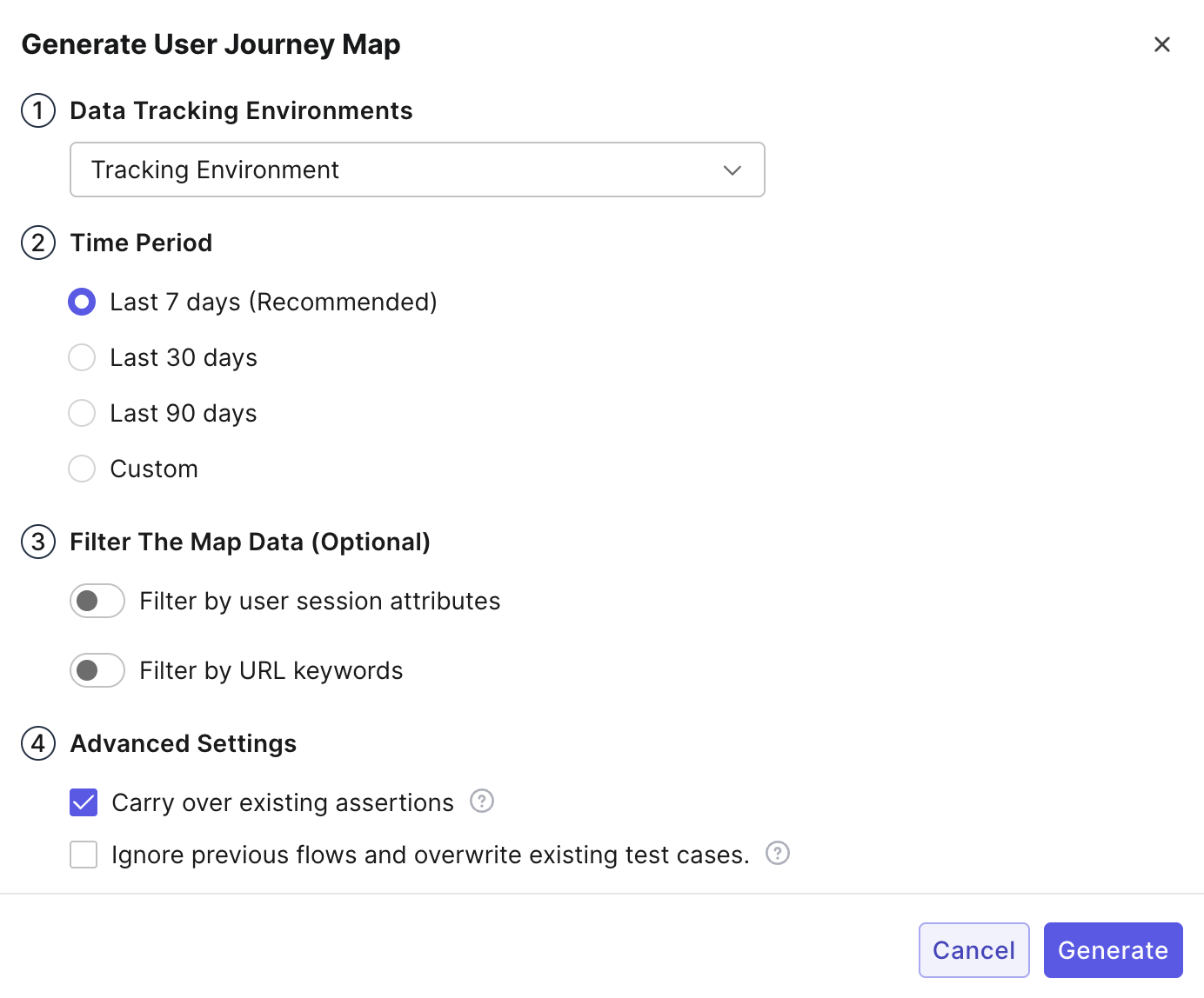 Generate journey maps in TestOps G3