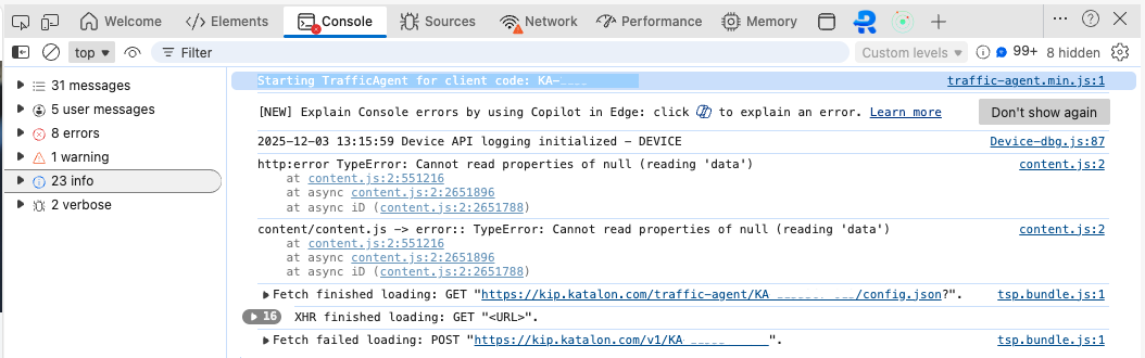 Verify agent initializes