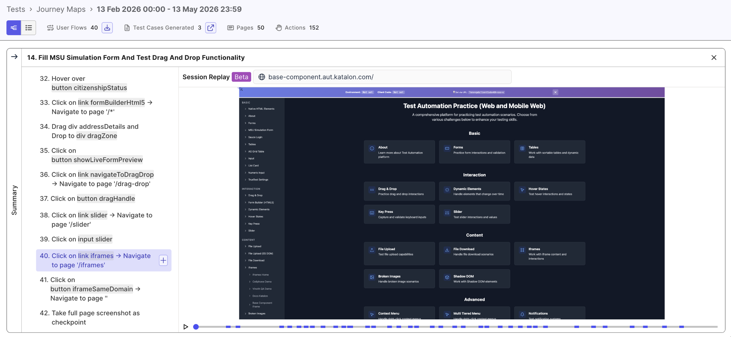 Add sub test case dialog
